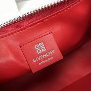 Givenchy Small Leather Moon Cut-Out Shoulder Bag Red Size 25 x 7 x 12 cm - 6