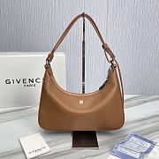 Givenchy Small Leather Moon Cut-Out Shoulder Bag Brown Size 25 x 7 x 12 cm - 3