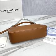 Givenchy Small Leather Moon Cut-Out Shoulder Bag Brown Size 25 x 7 x 12 cm - 2