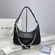 Givenchy Small Leather Moon Cut-Out Shoulder Bag Black Size 25 x 7 x 12 cm - 1