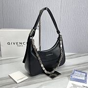 Givenchy Small Leather Moon Cut-Out Shoulder Bag Black Size 25 x 7 x 12 cm - 5