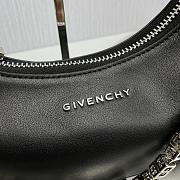 Givenchy Small Leather Moon Cut-Out Shoulder Bag Black Size 25 x 7 x 12 cm - 2