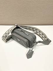 Prada Grey Nappa Antique Leather Multi-pocket Shoulder Bag Size 22 x 10.5 x 7 cm - 5