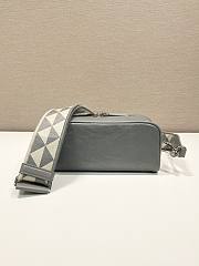 Prada Grey Nappa Antique Leather Multi-pocket Shoulder Bag Size 22 x 10.5 x 7 cm - 2