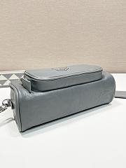 Prada Grey Nappa Antique Leather Multi-pocket Shoulder Bag Size 22 x 10.5 x 7 cm - 4