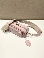 Prada Pink Nappa Antique Leather Multi-pocket Shoulder Bag Size 22 x 10.5 x 7 cm - 4