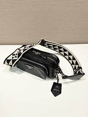 Prada Black Nappa Antique Leather Multi-pocket Shoulder Bag Size 22 x 10.5 x 7 cm - 6