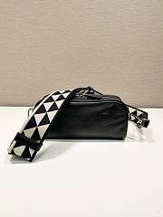 Prada Black Nappa Antique Leather Multi-pocket Shoulder Bag Size 22 x 10.5 x 7 cm - 4