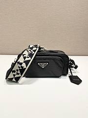 Prada Black Nappa Antique Leather Multi-pocket Shoulder Bag Size 22 x 10.5 x 7 cm - 2