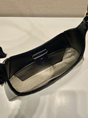 Prada Cleo Leather Shoulder 1BC179 Straw Bag Black Size 27 x 19 x 5 cm - 2