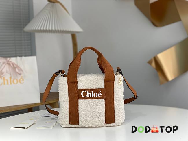 Chloe Woody Tote Bag Brown Size 25 x 20 x 8 cm - 1