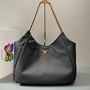Prada Black Soft Calfskin Leather Shoulder Bag Size 39 x 29 x 19 cm - 1
