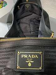 Prada Black Soft Calfskin Leather Shoulder Bag Size 39 x 29 x 19 cm - 2