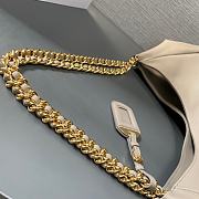 Prada Soft Calfskin Leather Shoulder Bag Beige Size 39 x 29 x 19 cm - 2
