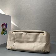 Prada Soft Calfskin Leather Shoulder Bag Beige Size 39 x 29 x 19 cm - 3