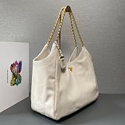 Prada Soft Calfskin Leather Shoulder Bag White Size 39 x 29 x 19 cm - 2
