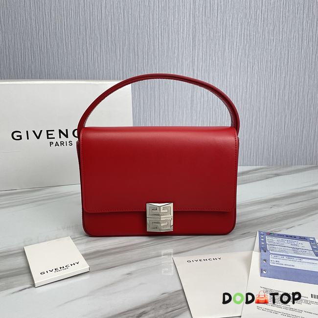 Givenchy Small Leather 4G Crossbody Bag Red Size 21 x 15 x 6 cm - 1