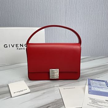 Givenchy Small Leather 4G Crossbody Bag Red Size 21 x 15 x 6 cm