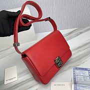 Givenchy Small Leather 4G Crossbody Bag Red Size 21 x 15 x 6 cm - 4