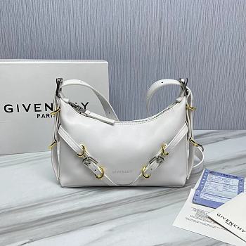 Givenchy Mini Voyou Leather Hobo White Size 24 x 18 x 3.5 cm