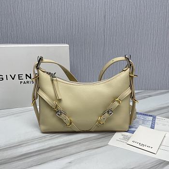 Givenchy Mini Voyou Leather Hobo Beige Size 24 x 18 x 3.5 cm