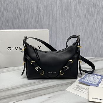 Givenchy Mini Voyou Leather Hobo Black Size 24 x 18 x 3.5 cm