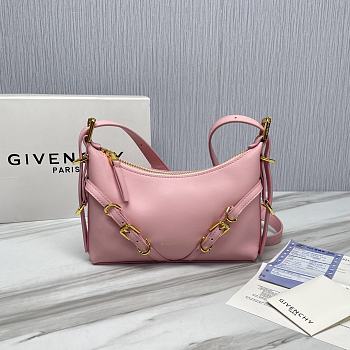 Givenchy Mini Voyou Leather Hobo Pink Size 24 x 18 x 3.5 cm