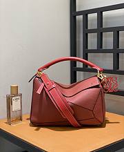 Loewe Leather Puzzle Top-Handle Red Size 29 x 12 x 19 cm - 1