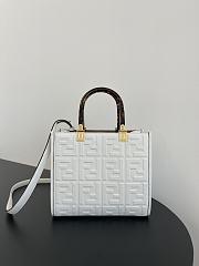 Fendi White Small Tote Shopping Bag Size 25.5 x 12 x 22.5 cm - 1