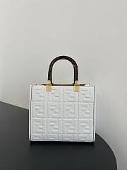 Fendi White Small Tote Shopping Bag Size 25.5 x 12 x 22.5 cm - 6