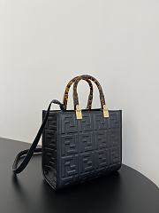 Fendi Black Small Tote Shopping Bag Size 25.5 x 12 x 22.5 cm - 2