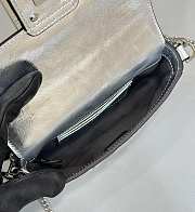 Fendi Baguette Silver Leather Bag Size 19 × 4 × 12 cm - 4