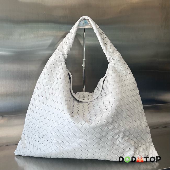 Bottega Veneta Large Hop Hobo Suede Shoulder Bag White Size 54 x 24 x 13 cm - 1
