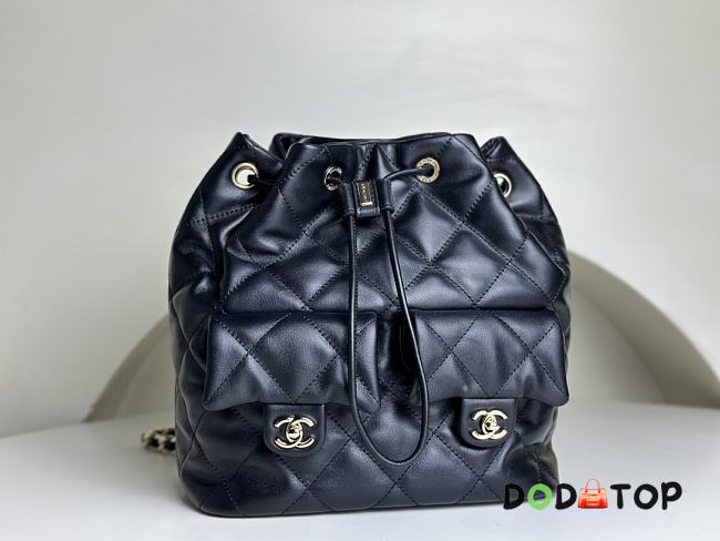 Chanel Double Pocket Backpack Black Size 22 x 21 x 13 cm - 1