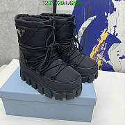 Prada Platform Snow Boots Black/White  - 6