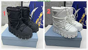Prada Platform Snow Boots Black/White  - 2