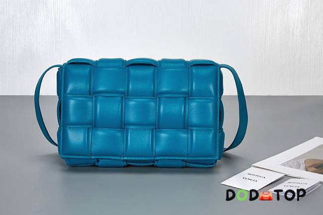 Bottega Veneta Padded Cassette Blue Bag Size 26 x 18 x 8 cm - 1