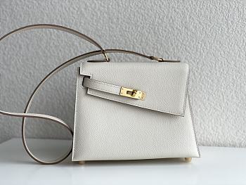 Hermes Double Sided Kelly Desordre White Size 20 cm