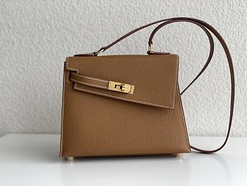 Hermes Double Sided Kelly Desordre Brown Size 20 cm