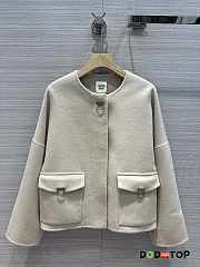 Hermes Jacket Women Autumn Winter Black/White - 1