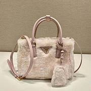 Prada Galleria Shearling Mini Bag Pink Size 14.5 x 9.5 x 20 cm - 1