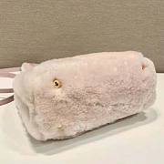 Prada Galleria Shearling Mini Bag Pink Size 14.5 x 9.5 x 20 cm - 5