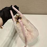 Prada Galleria Shearling Mini Bag Pink Size 14.5 x 9.5 x 20 cm - 4