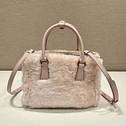 Prada Galleria Shearling Mini Bag Pink Size 14.5 x 9.5 x 20 cm - 3
