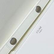 Celine Trapeze Triomphe Bag White Size 26.2 x 14.5 x 2 cm - 5