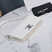 Celine Trapeze Triomphe Bag White Size 26.2 x 14.5 x 2 cm - 4