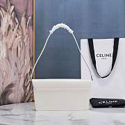 Celine Trapeze Triomphe Bag White Size 26.2 x 14.5 x 2 cm - 3