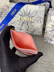 Dior Lambskin Card Holder Pink Size 10.5 x 7.5 x 1 cm - 4
