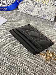 Dior Lambskin Card Holder Black Size 10.5 x 7.5 x 1 cm - 6