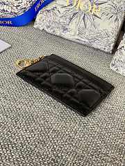 Dior Lambskin Card Holder Black Size 10.5 x 7.5 x 1 cm - 5